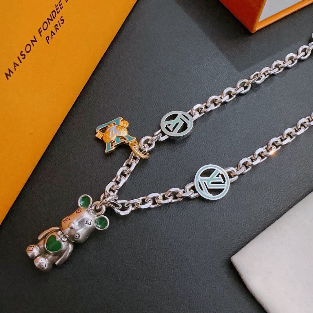 Louis Vuitton Silver Charm Necklace